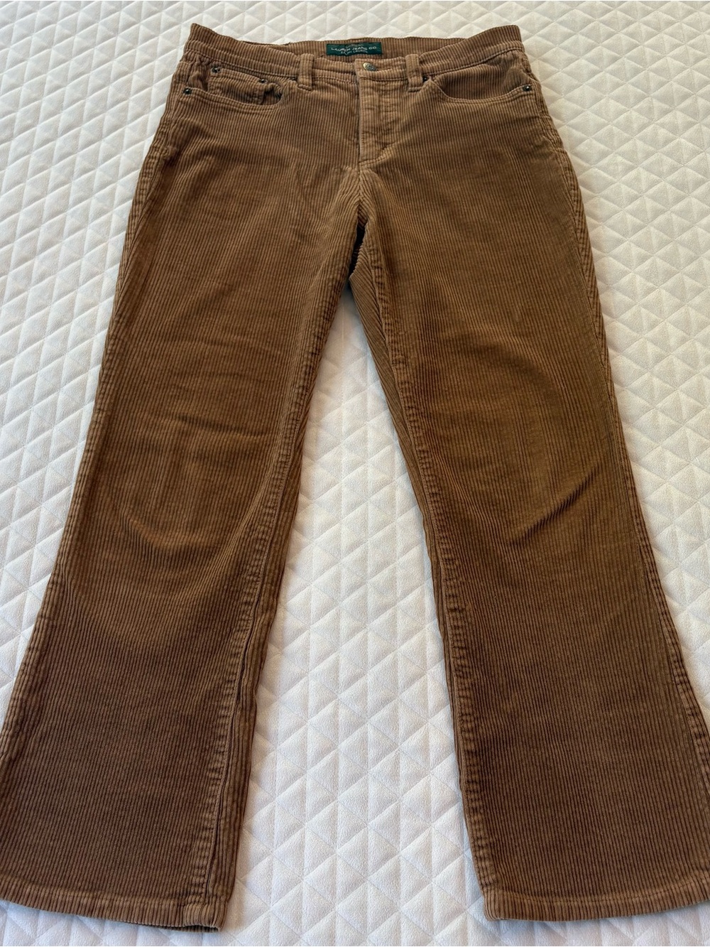 Lauren Ralph Lauren Jeans Co Corduroy Pants Size 6 Straight Ankle Length Brown